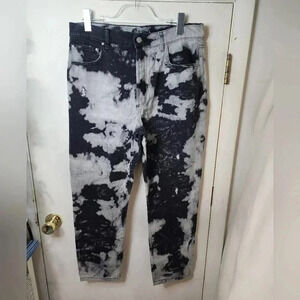 Karisma Boutique El Tie Dye Jeans Black Gray Size Large 33W x 27 Inseam